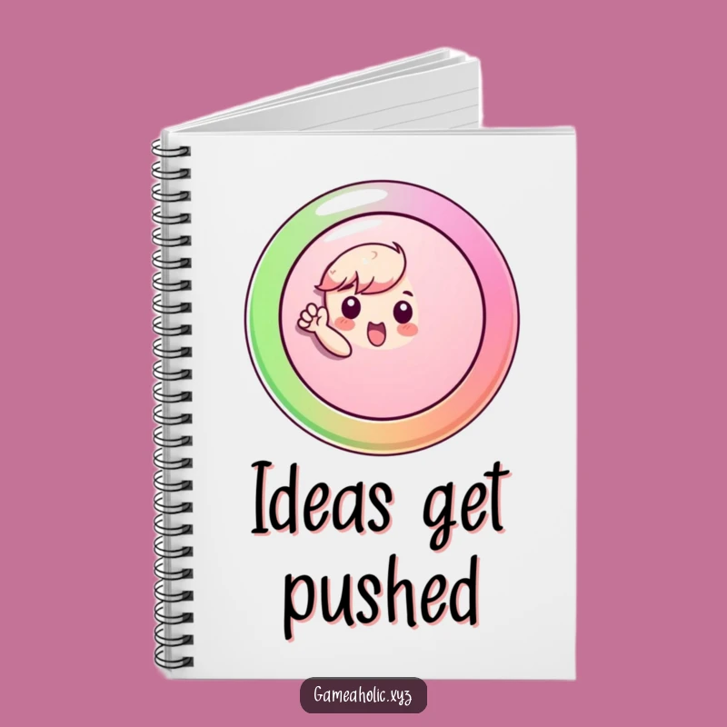 Funny Button Press Notebook: Record Ideas with Energetic Flair