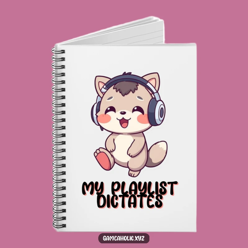 Funny Music Animal Notebook: Cheerful Character Grooving, Perfect Gift