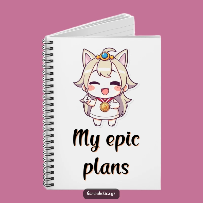 Funny Winner's Notebook: Cheerful Winking Medal Character Journal Gift