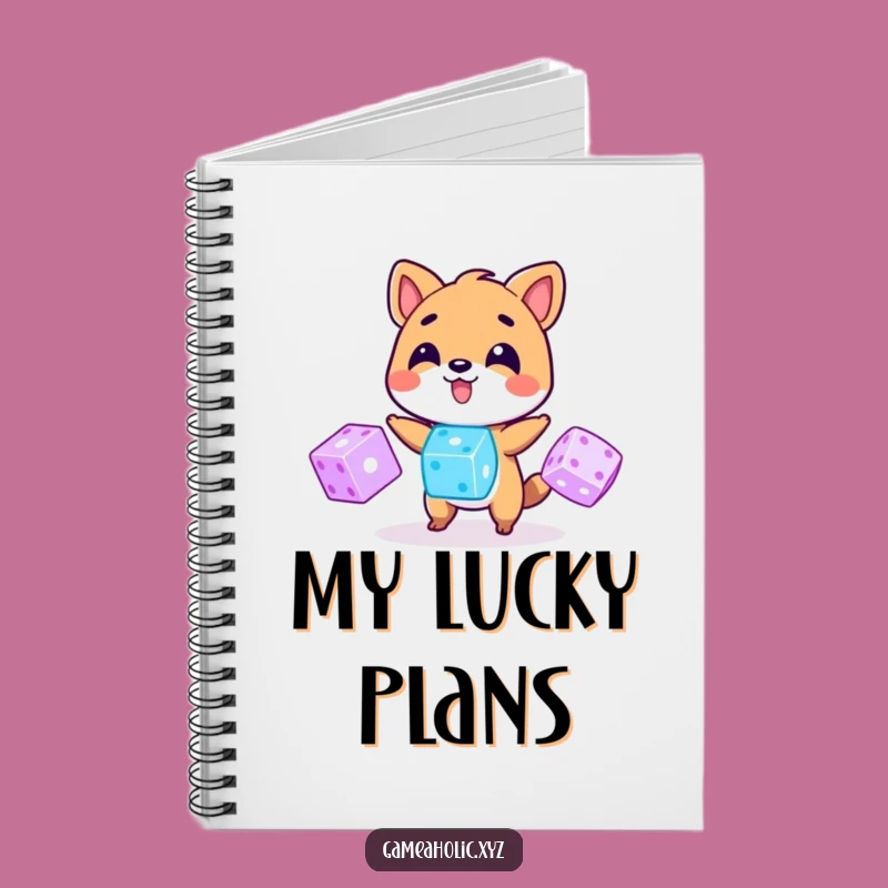 Funny Notebook: Animal Juggling Dice, Lucky Journal Gift