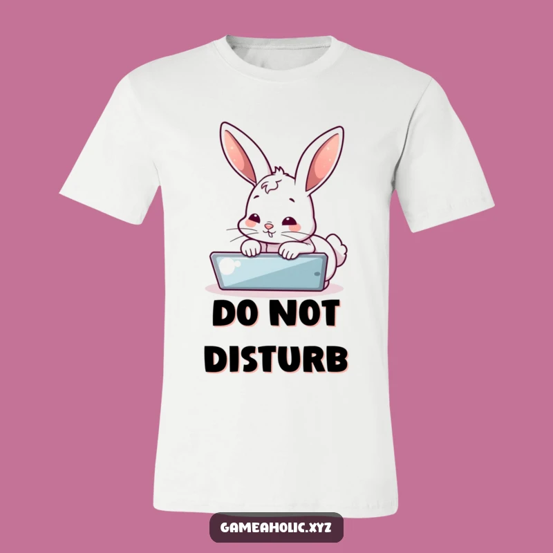 Funny Bunny Screen Addict Tee: Hilarious Animated Character T-Shirt Gift