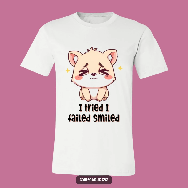 Funny Exhausted Animal Eyes T-Shirt - Wear Your Tired Smile with Pride