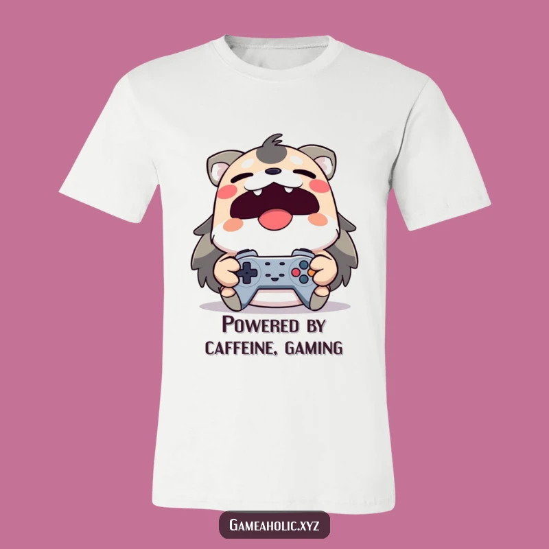 Funny Gamer T-Shirt: Yawning Animal Loves Marathon Gaming