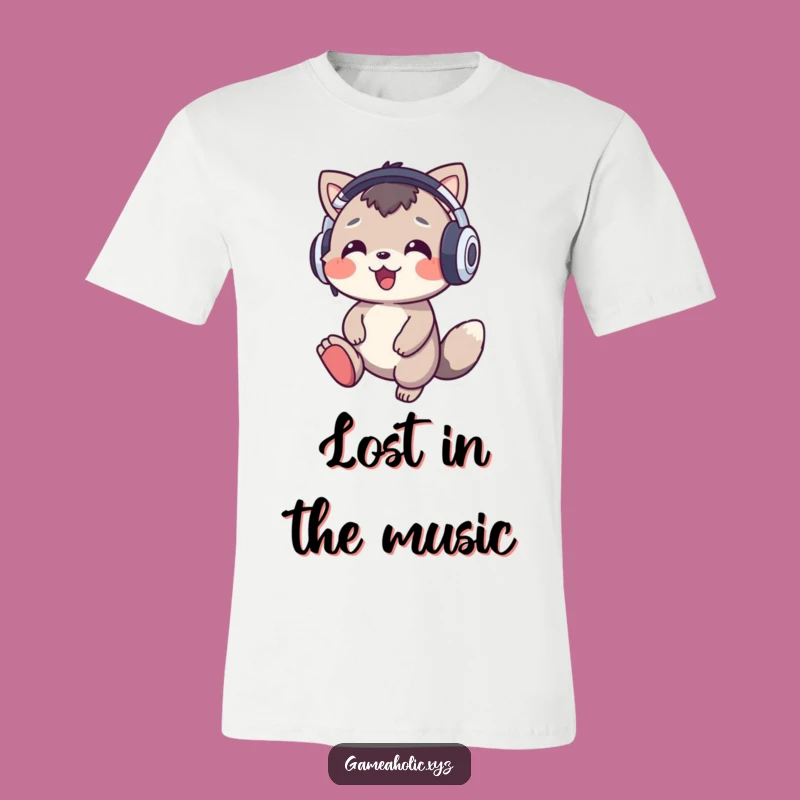 Funny Music Animal T-Shirt: Cheerful Character Grooving, Hilarious Gift
