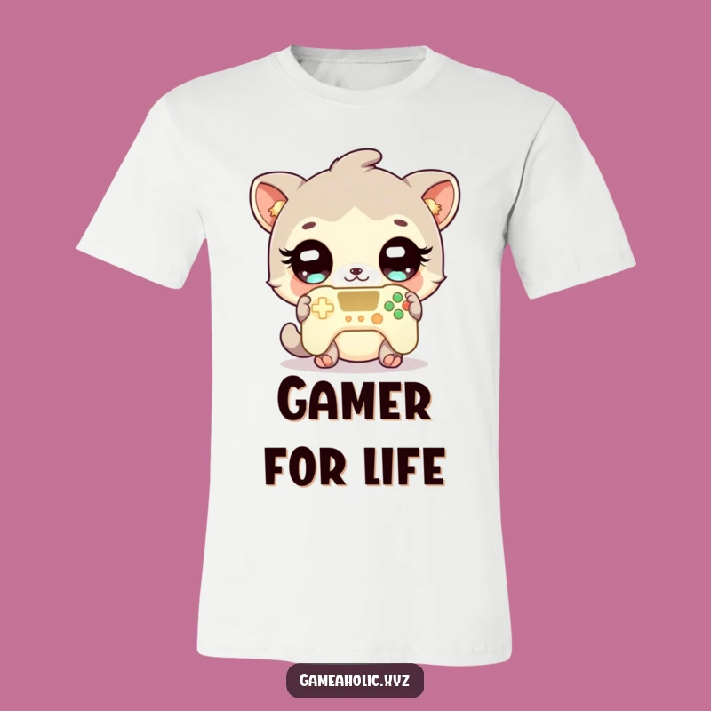 Funny Gamer Animal T-Shirt - Cute Character Eyes, Perfect Gaming Apparel Gift