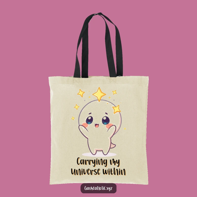 Funny Dreamer Tote Bag: Character Reaching for Icon, Stylish and Humorous Gift